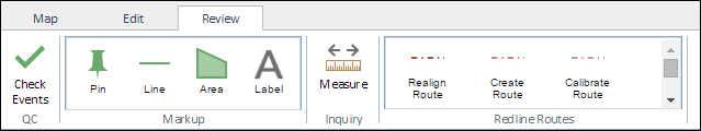 The review tab The review tab